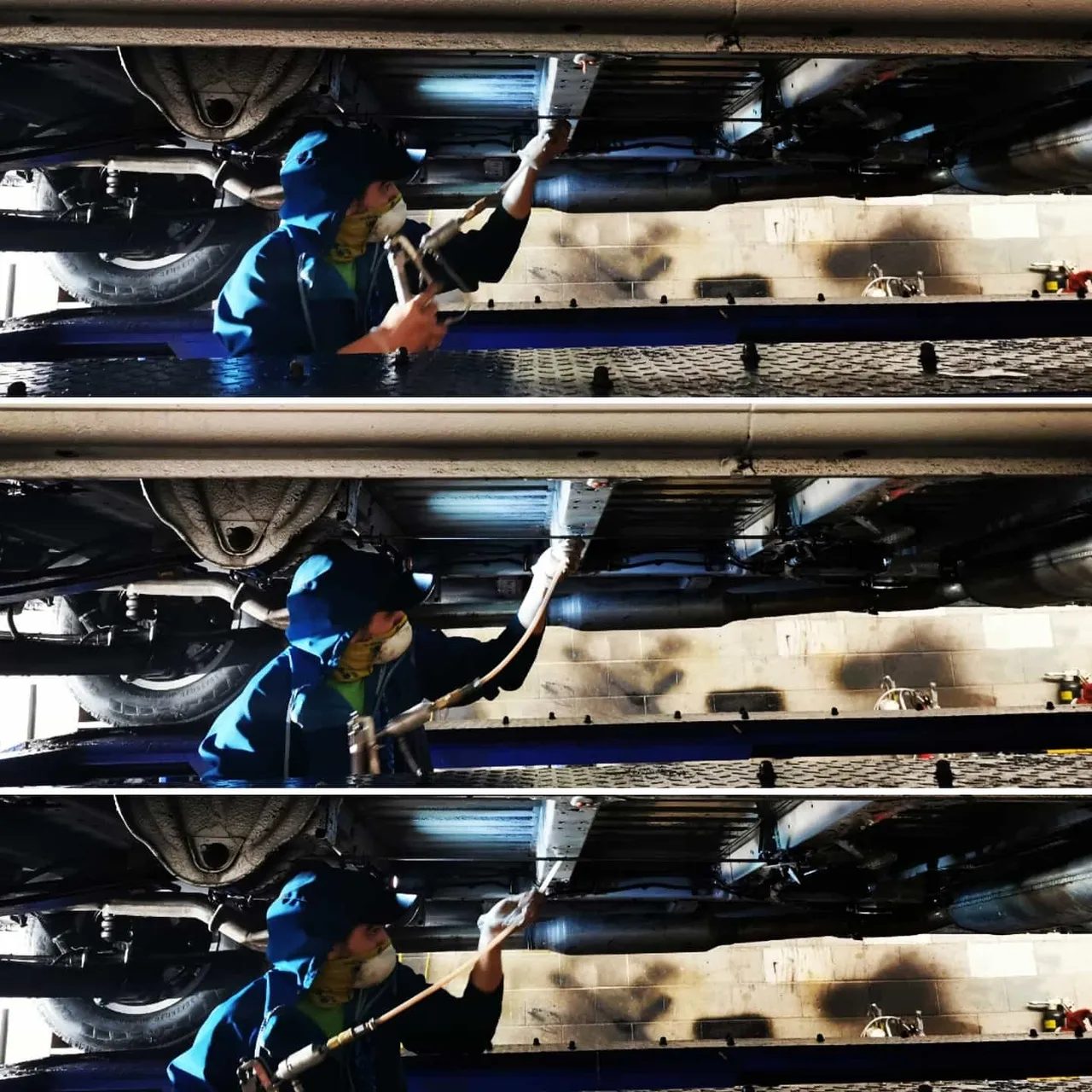 rust check oil application on vehicle undercarriage at Ultimate Detail Bowmanville